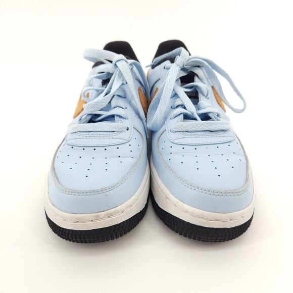 AIR FORCE 1 FELT CELESTINE Shoes Women Size 8.5 / 7Y BLUE GOLD BV6058-400 - Picture 4 of 10